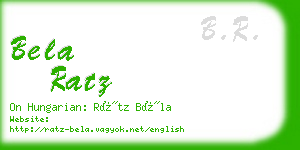 bela ratz business card